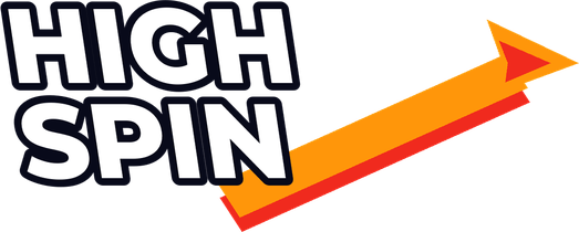 Logo van HighSpin Casino met vliegtuigstreep
